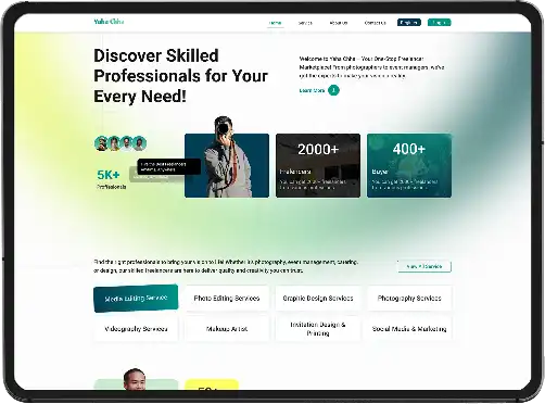 Screenshot of a web mock.