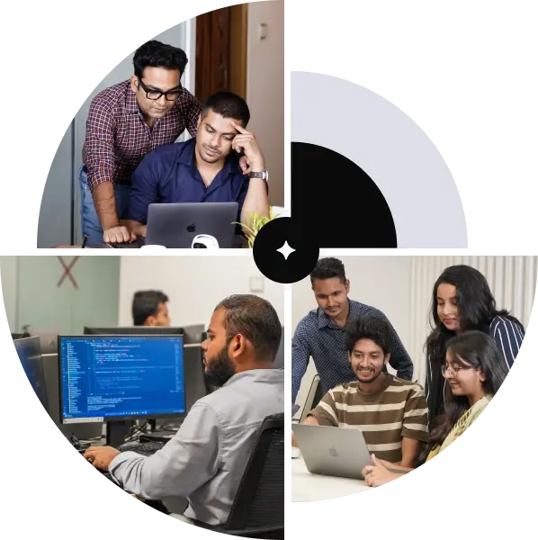 Team working together in the office – About Us banner