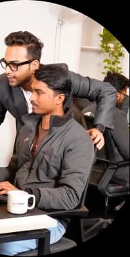 Career page animation showing a brainstorming session in progress