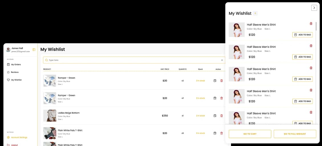 Single Vendor Project Wishlist