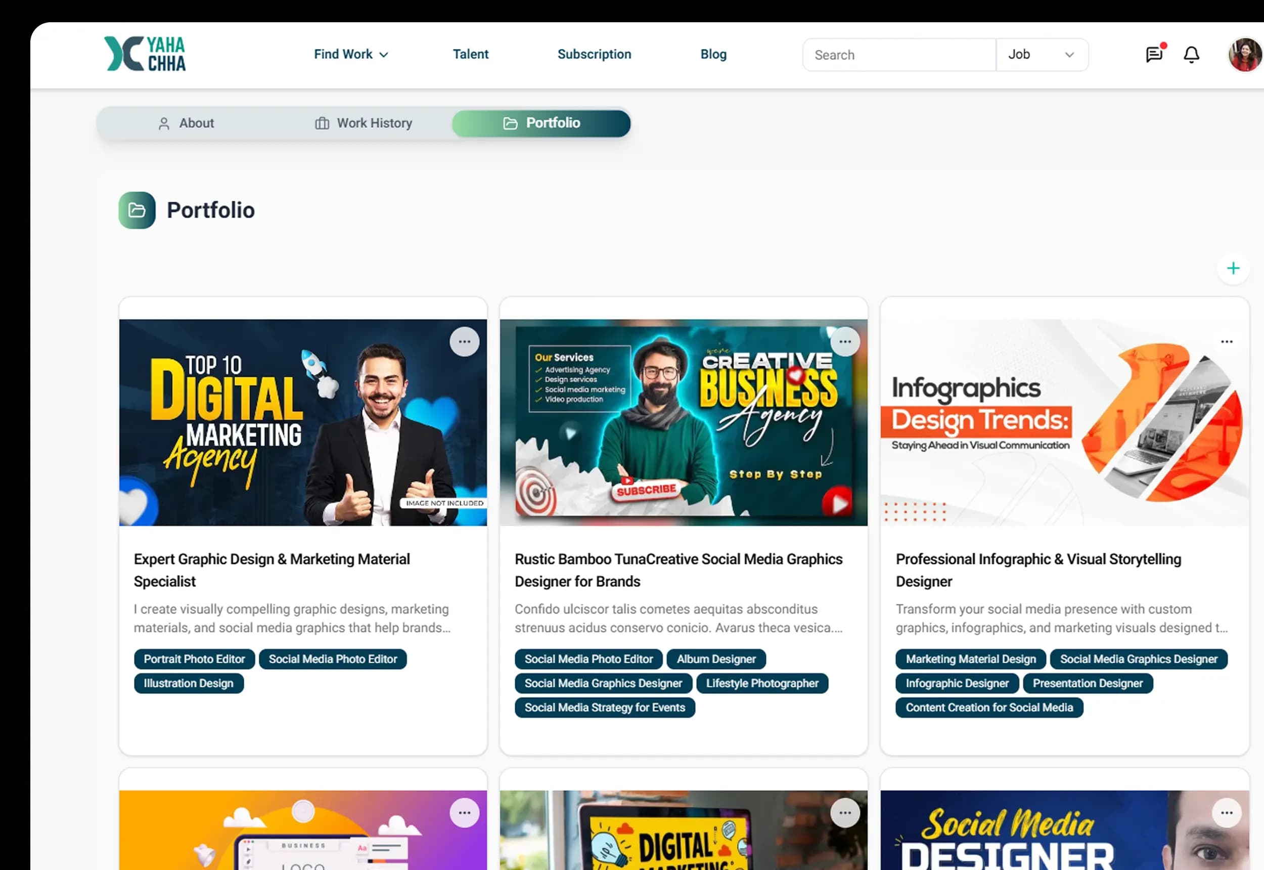 Yaha Chha seller portfolio